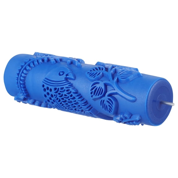 Topbathy Durable Blue Rubber Texture Roller for Wall Painting with Quick Application and Easy Cleaning