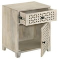 thumbnail image 3 of August 1-drawer Trellis Pattern Storage Cabinet White Washed, 3 of 12