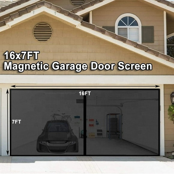 Magnetic Garage Door Screen 16X7Ft Easy Installation Gardens Garage Screen Doors