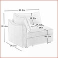 thumbnail image 4 of Modern Chenille Sofa with Hidden Storage | 2-4 Seat | Cushion Back | Beige | Living Room Versatile Comfort, 4 of 5