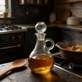 thumbnail image 5 of European Style Glass Oil Dispenser Bottle With Handle Leakproof Clear Seasoning Container For Olive Oil Vinegar Soy Sauce Kitchen Cooking BBQ 6.0×2.4×2.4in (Clear), 5 of 6