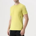 thumbnail image 1 of pstuiky Camisa de manga corta para hombre, Camiseta deportiva elástica transpirable de color sólido, informal, de manga corta y cuello redondo para hombre camisas casuales para hombre xxl, 1 of 6