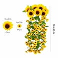 thumbnail image 3 of Bfogop Artificial Sunflower Wreath Yellow Flower Wreath Spring Summer Wreaths Teardrop Swag Floral Wreaths for All Season for Front Door Indoor Outdoor Wall Wedding Home Decor, 3 of 6