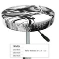 thumbnail image 4 of Lsque Capybara Riding Bicycle Pattern Round Bar chair cushion covers Velvet Fabric Premium Comfort Protects from Scratches and Stains for 14-17 Inch Chair-12 inch, 4 of 7