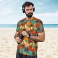 thumbnail image 4 of Wukai Colorful Hawaii Palms Print Men's Short-Sleeved Mesh T-Shirt,Quick-Dry Short Sleeve Workout T-Shirt-6X-Large, 4 of 8