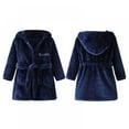 thumbnail image 4 of Children Bath Robes Flannel Winter Kids Sleepwear Hooded Robe Infant Nightgown for Boys Girls Baby Clothes For Kids,3-10 Years, 4 of 11