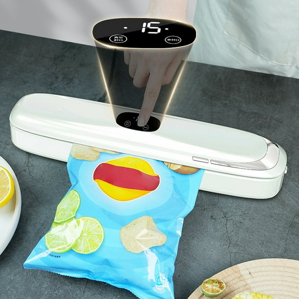 Máquina de envasado al vacío FLhrweasw potente sellador al vacío de alimentos eléctrico verde