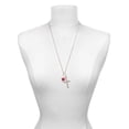 thumbnail image 3 of Delight Jewelry Silvertone Red Ladybug Spinner Everlasting Love Engraved Cross Zoey Necklace, 28", 3 of 4