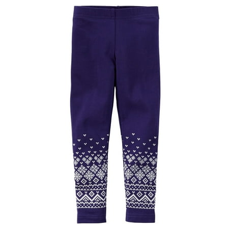 Carters Baby Clothing Outfit Girls Printed Leggings Purple Fairisle