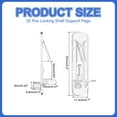 thumbnail image 2 of Uxcell 5/8 inch Locking Shelf Support Pegs 20Pcs Plastic Cabinet Shelf Pins Clear 6mm Dia, 2 of 7