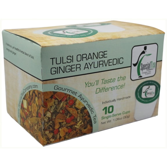 Special Tea Tulsi Orange Ginger Ayurvedic Tea Single Serve Cups