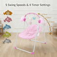 thumbnail image 4 of HDUTNGISN Pink Electric Baby Swing for Newborns,Motorized with Bluetooth Music & Remote Control, 4 of 11