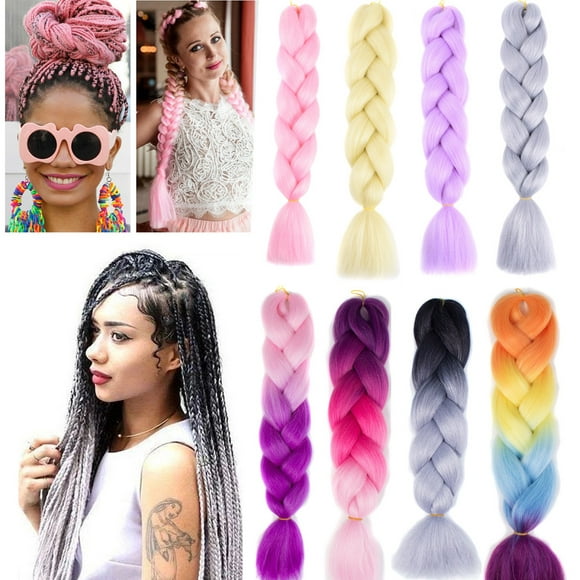 20 Colors Braiding Hair Jumbo Braid Mega Hair 24" Jumbo Synthetic Hair for Wome Lady Gift