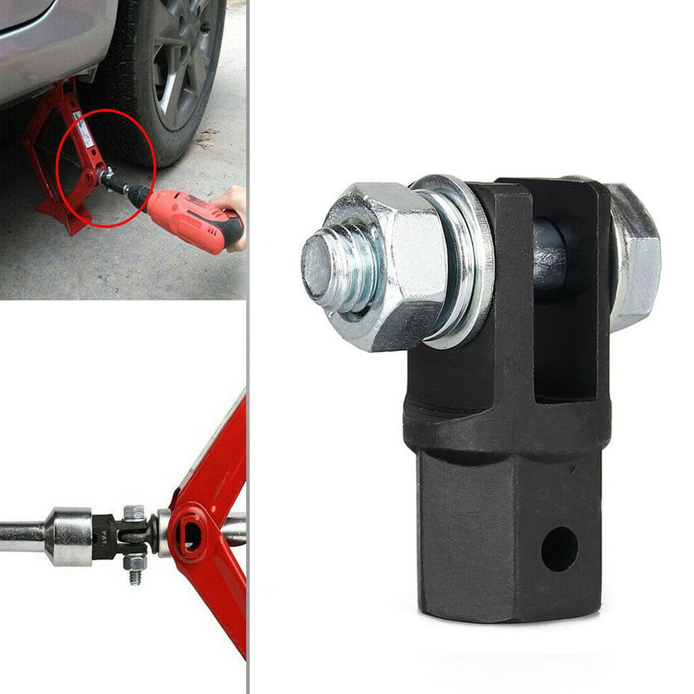Scissor Jack Adaptor 1/2 Inch for Use with 1/2 Inch Drive or Impact Wrench Tools or 13/16 Inch Lug Wrench or Power Drills 