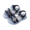 thumbnail image 3 of Oiyii Girls Beach Sandals Open Toe Princess Flats Pearl Rhinestone Strappy Summer Shoes, 3 of 9