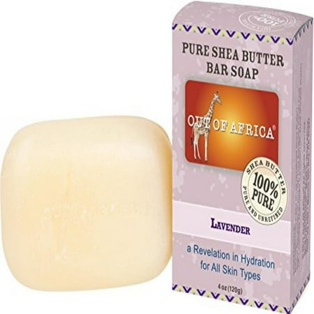 Lavender French Butter Soap - Out Of Africa Lavender Shea Butter Bar Soap, 4-Ounce Boxes (Pack of 4)