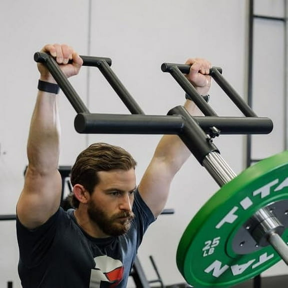 Titan Fitness Skinny Viking Press Landmine Attachment, 28mm Neutral Grip Handle, Fits 2" Olympic Barbell, Home Gym Equipment for Shoulder Press, Row, Squat, Deadlift & More