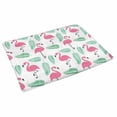 thumbnail image 2 of MKHERT Pink Flamingos Birds and Palm Leaves Doormat Rug Home Decor Floor Mat Bath Mat 30x18 inch, 2 of 3
