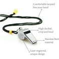 thumbnail image 3 of Sports Whistles with Lanyard Stainless Steel Whistle Loud Crisp Sound Gifts for DIY Coach Referees Teachers- The Man The Myth The Legend Coach Thank You, 3 of 7