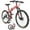 Red, variant on 26”Full Suspension Folding Mountain Bike 21 Speed 17" Foldable Frame Bicycle Men or Women MTB for Afult Red
