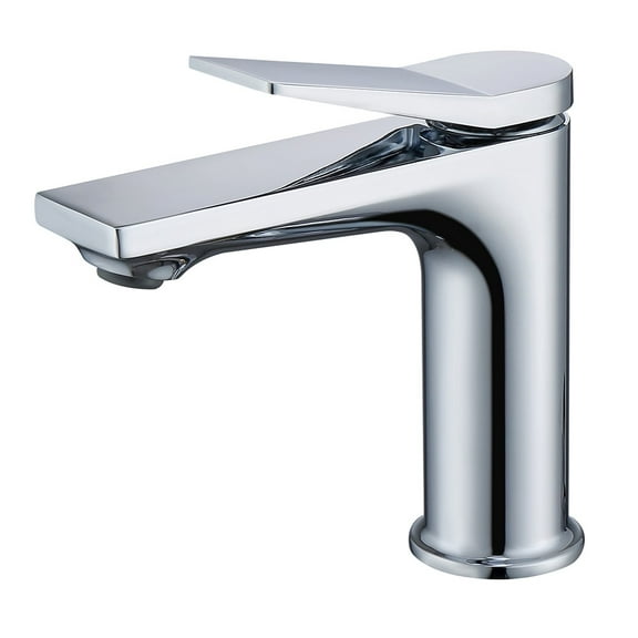 IVV Chrome One-Handle Single Hole Bathroom Sink Faucet with Two 3/8" Hoses, Modern Laundry Vanity Sink Faucet for RV, Restroom, Washroom