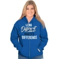 thumbnail image 3 of Being Different Makes a Difference Zip Up Hoodie Men's Women's Brisco Brands S, 3 of 6
