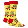 thumbnail image 2 of Oooh Yeah Men's Funny Novelty Crew Socks, Crazy Cool Silly Cotton Socks, Burgers on Wheels, 2 of 3