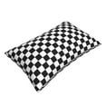 thumbnail image 5 of LNWH Rectangle Pillow Cover, Black and White Checkered Art Pattern Cushion Covers Pillowcase for Couch Bedroom Sofa, 16"x24", 5 of 8