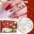 thumbnail image 4 of Calendario De Cuenta Regresiva De Navidad Caja Ciega De Belleza Calendario De Adviento 24 Días Pegatinas De Arte De Uñas Sorpresas Regalos De Navidad Vogacara CE006864-00, 4 of 6