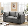 thumbnail image 2 of Meridian Furniture Jacob Modular Sofa with Soft Grey Velvet Upholstery, Grey, 2 of 9