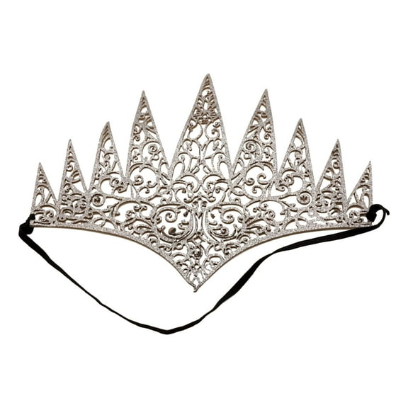Royal Crown Flexible Headband (Silver, 9.5 x 8 in) Gothic Adult Costume