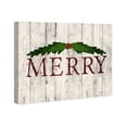 thumbnail image 2 of Wynwood Studio Holiday and Seasonal Wall Art Canvas Prints 'Merry Wood' Christmas Home Décor - Red, Green, 24" x 20", 2 of 5