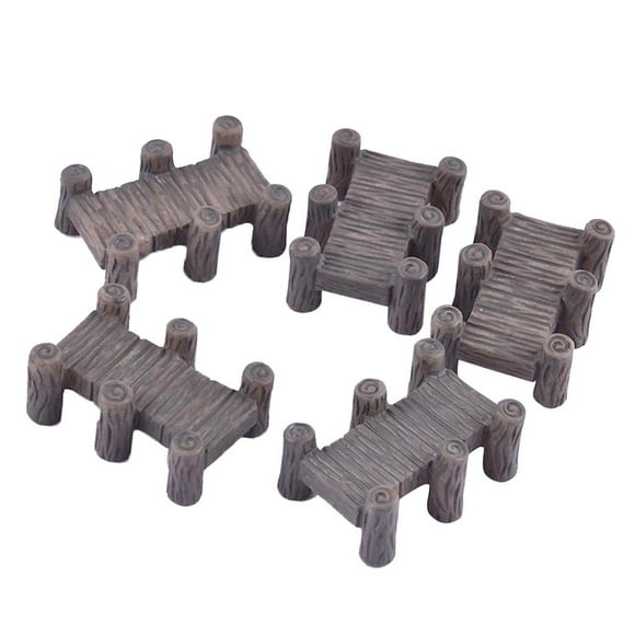 Milaget 5pieces Miniature Bridge HO Scale Model Railway Landscape Building Accessory