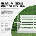 thumbnail image 6 of White 5.5 ft Wooden Porch Swing with Chains, Heavy Duty Outdoor Patio Bench Swing for Garden & Courtyard, Upgraded 880LBS Capacity - Walmart, 6 of 11