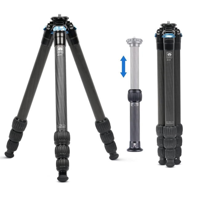 Trípode SIRUI Fibra de Carbono con Columna Central Dos Secciones 59.8” Carga Máxima 15kg