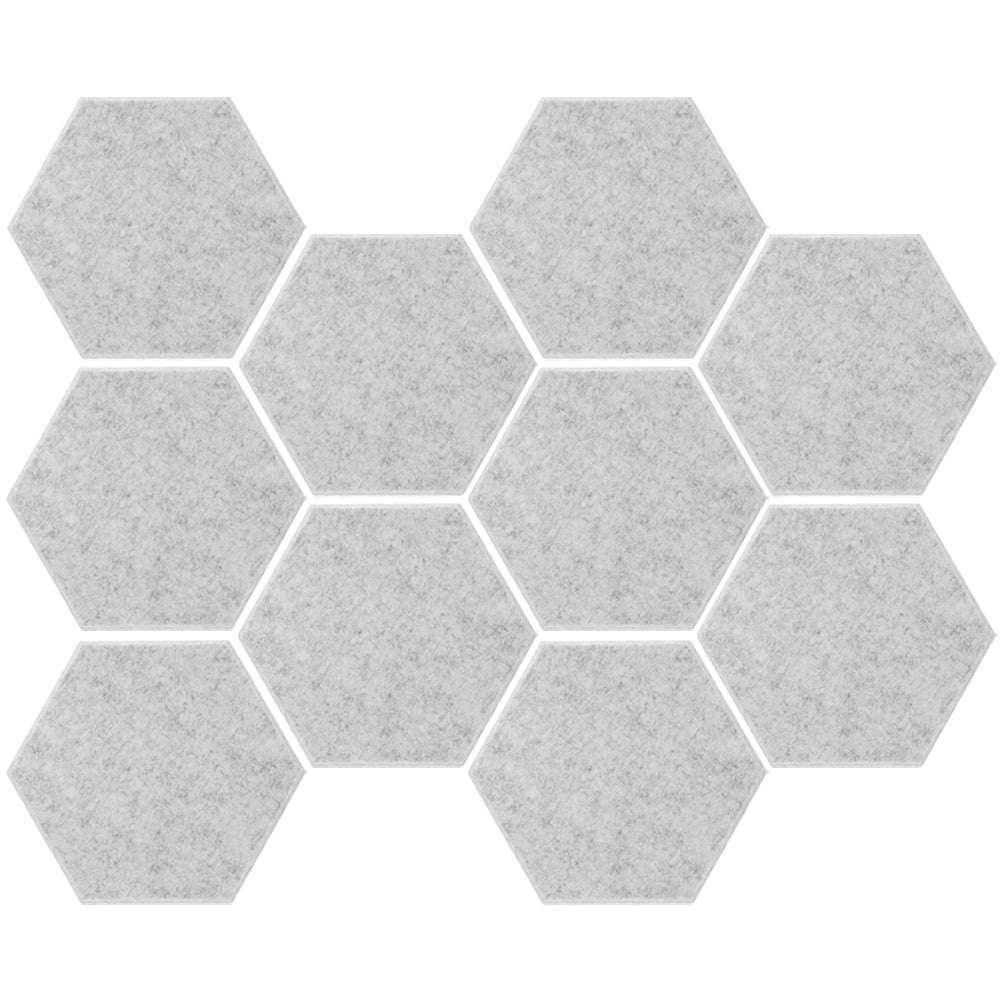 Raindrops 10Pcs Acoustic Wall Panels for Home Studio and Office 11.8X10.2X0.3in Hexagon Shape
