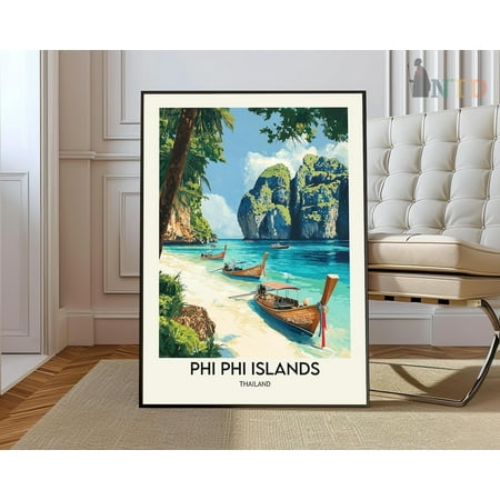Phi Phi Islands Print, Phi Phi Islands Wall Art, Phi Phi Islands Poster, Phi Phi Islands Photo, Phi Phi Islands Thailand Wall Art, Modern Wall Decor, 8x12 UNFRAMED