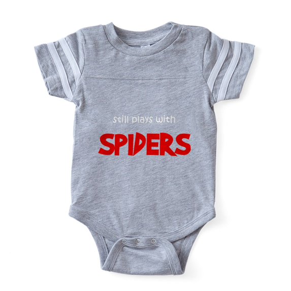 CafePress - FIN Still Plays Spiders - Cute Infant Baby Football Bodysuit