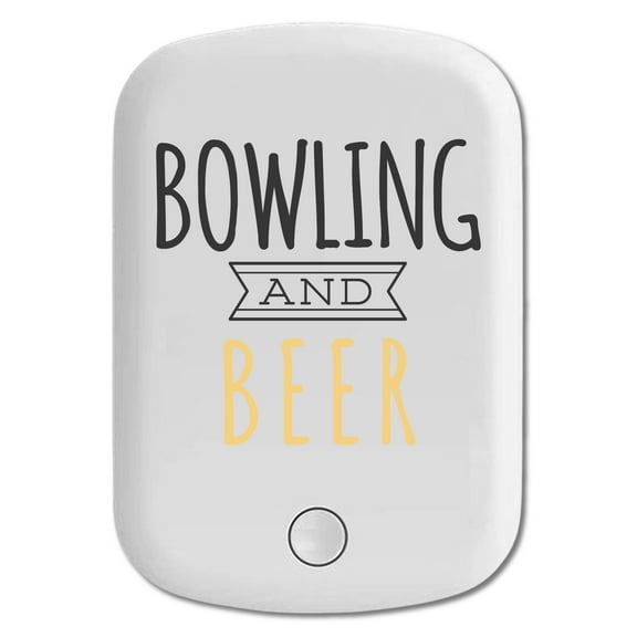 DistinctInk Magnetic Battery Pack, 5000 mAh Wireless Portable Charger with USB-C Cable, Compatible with MagSafe iPhone 14 / 13 / 12 Series - Bowling and Beer