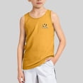 thumbnail image 2 of Babcutegg Classic Stripe Sleeveless Top for Kids – Lightweight Summer Base Layer T-Shirt with Round Neck, Breathable Cotton Blend, Versatile Casual Wear Yellow Size 11-12, 2 of 8