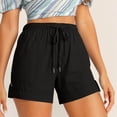 thumbnail image 2 of Diufon Womens Dressy Shorts Plus Size Summer Casual Elastic Waist Drawstring Comfy Pull On Shorts with Pockets, 2 of 9