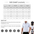 thumbnail image 2 of OIOLOYJM Mens Dress Shirt Regular Fit Stand Collar Stretch Short Sleeve Button Down Business Work Shirts Lightweight Breathable Foldable Outdoor Office Outfits Black XL, 2 of 4