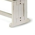 thumbnail image 4 of Orso Side Dining Bench- Plank Seat- Off White and Brown Wood 48 Inch, 4 of 6