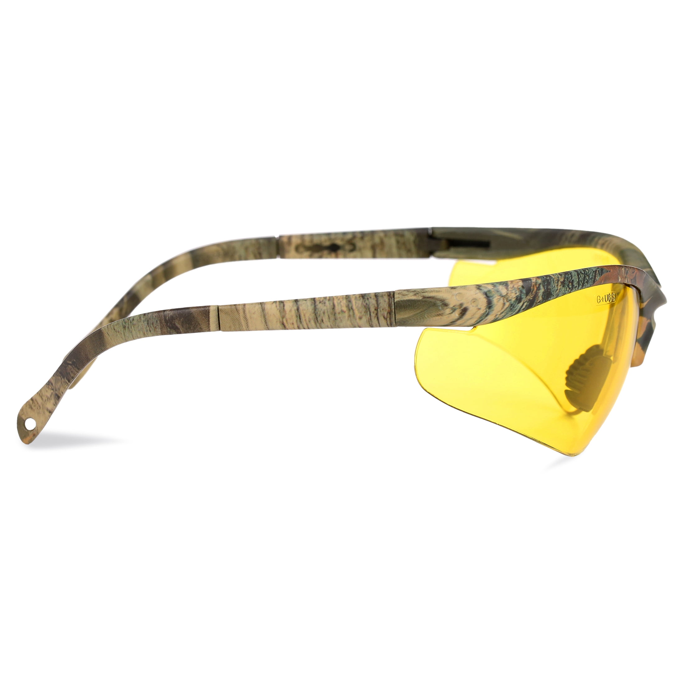 Safety Vu Rimless Safety Glasses, Camo/Yellow