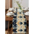thumbnail image 4 of Vintage Ethnic Table Runner Cotton Linen 120 Inch Holiday Dresser Scarves, Country Shabby Chic Abstract Floral Motif Tablerunner for Kitchen Coffee Dining Bedroom Dinner Scarf Décor 13''x120'', 4 of 9
