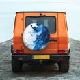 thumbnail image 2 of Daiia Blue White Fluid Art Tire Covers , Travel Trailer Camper Truck SUV Motorhome Waterproof Wheel Cover, Sun Rain Snow Protector-14 inch, 2 of 8