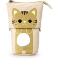 thumbnail image 1 of Estuche para lápices con base ajustable - Estuche para lápices de lona con lindo gato de dibujos animados para bolsa de almacenamiento de papelería Café + Amarillo JFHHH pequeña, 1 of 5