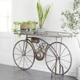 thumbnail image 3 of DecMode 65" x 14" x 35" Bronze Metal Weathered Vintage Bike Plantstand, 3 of 13