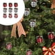 thumbnail image 5 of Bolsa de Tela Navideña a Cuadros Rojos de 8 Cm, Adornos Colgantes para Árbol de Navidad, Adornos Navideños de Espuma., 5 of 6