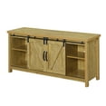 thumbnail image 6 of Convenience Concepts Blake Barn Door TV Stand with Shelves and Sliding Cabinets for TVs up to 60 Inches, English Oak, 6 of 7